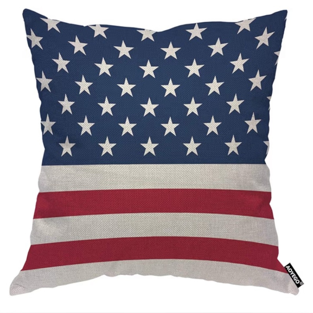 American Flag Pillow Cover